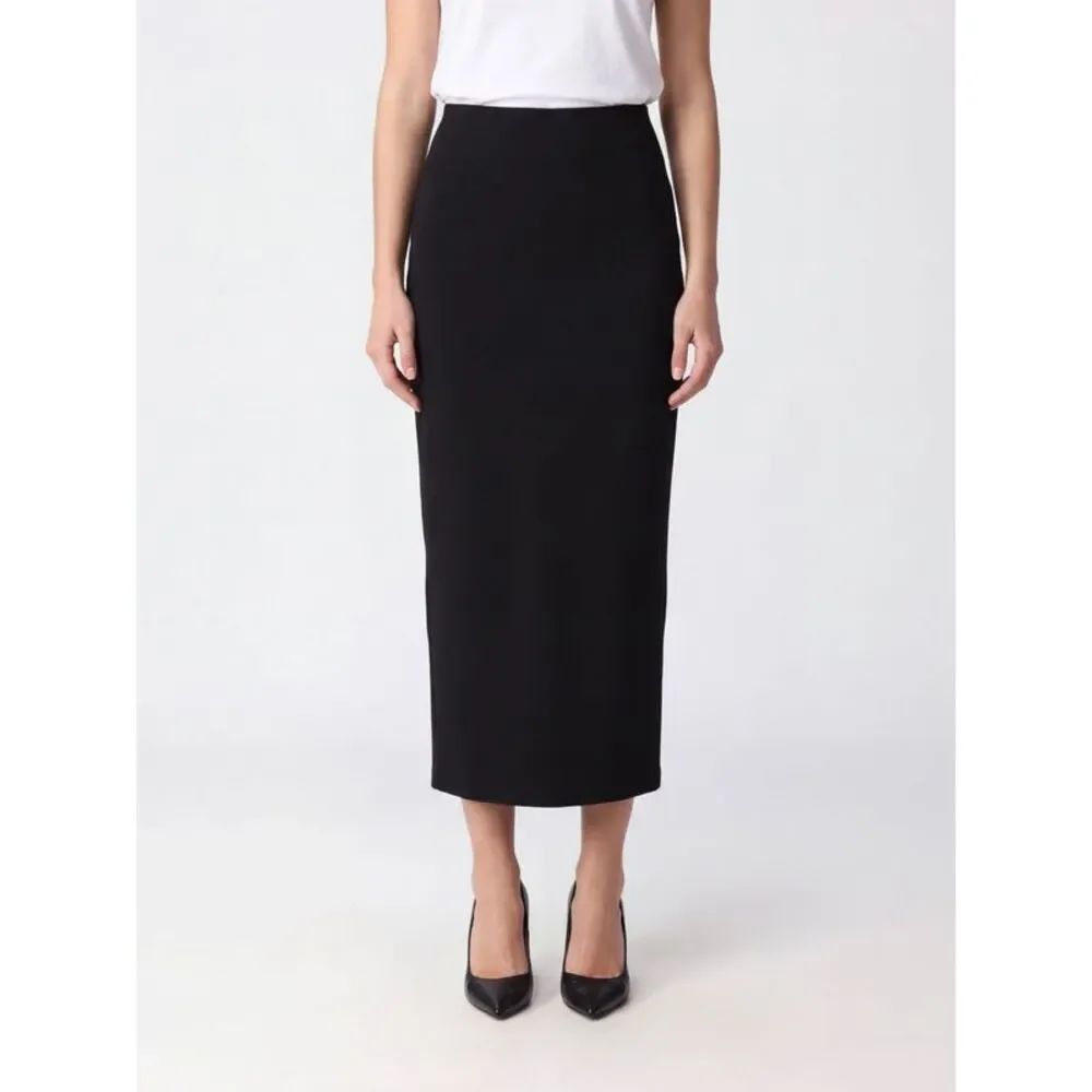 Mm Max Mara Women High-Waisted Criªpe Midi Pencil Skirt Mm Max Mara With Slit